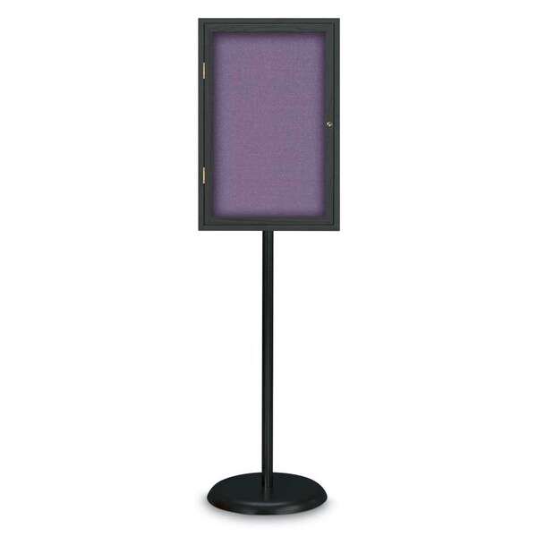 United Visual Products Corkboard, Double Door, Radius Frame, 60x36", Bronze/Black Rubber UV7004-BRONZE-RUBBER - main